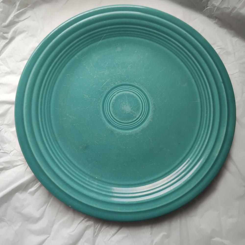 Vintage Turquoise Fiesta 9 inch plate 1930s